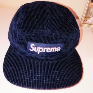 Navy Blue Curduroy Cap